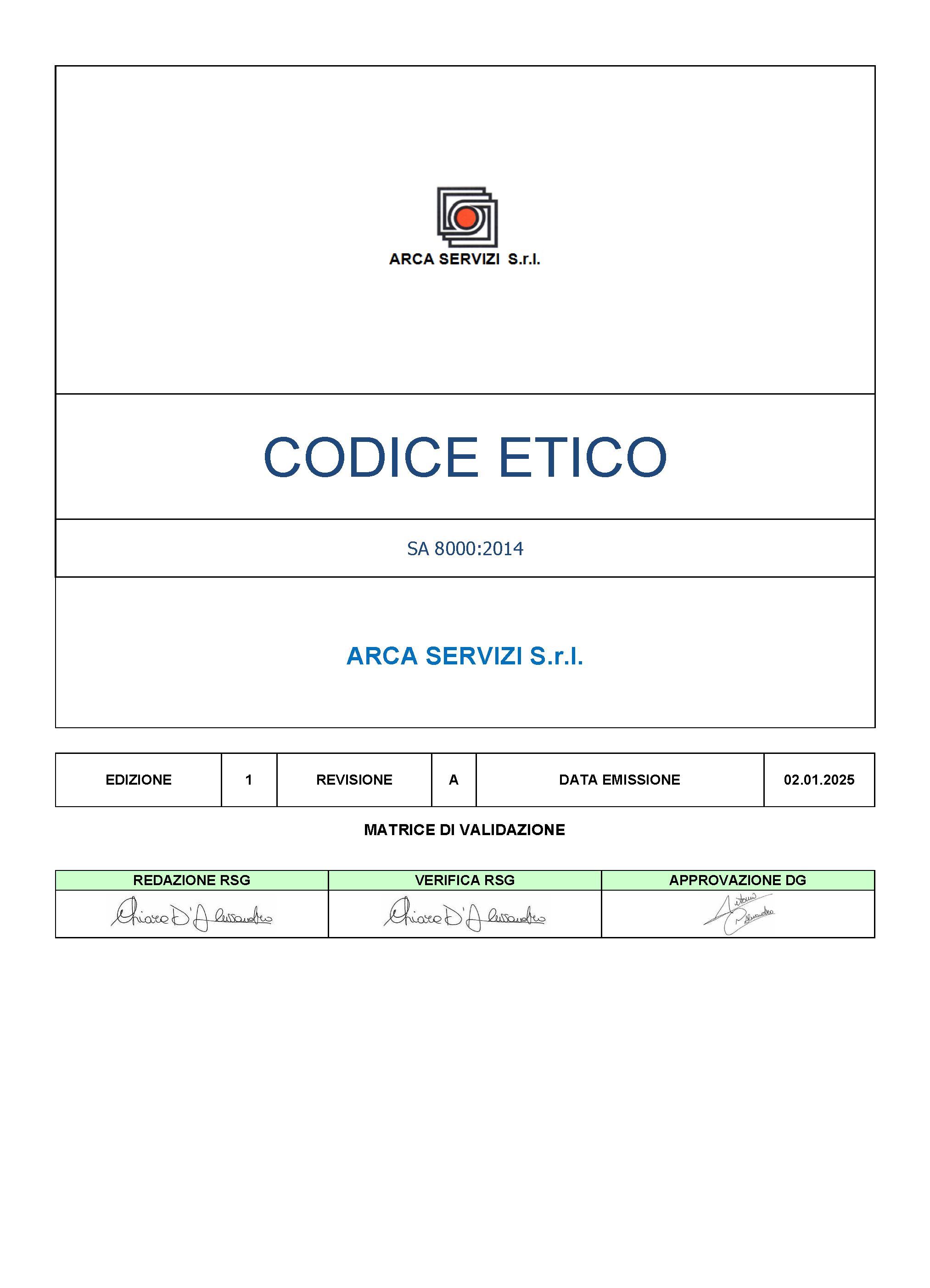 Codice Etico - Pagina 1