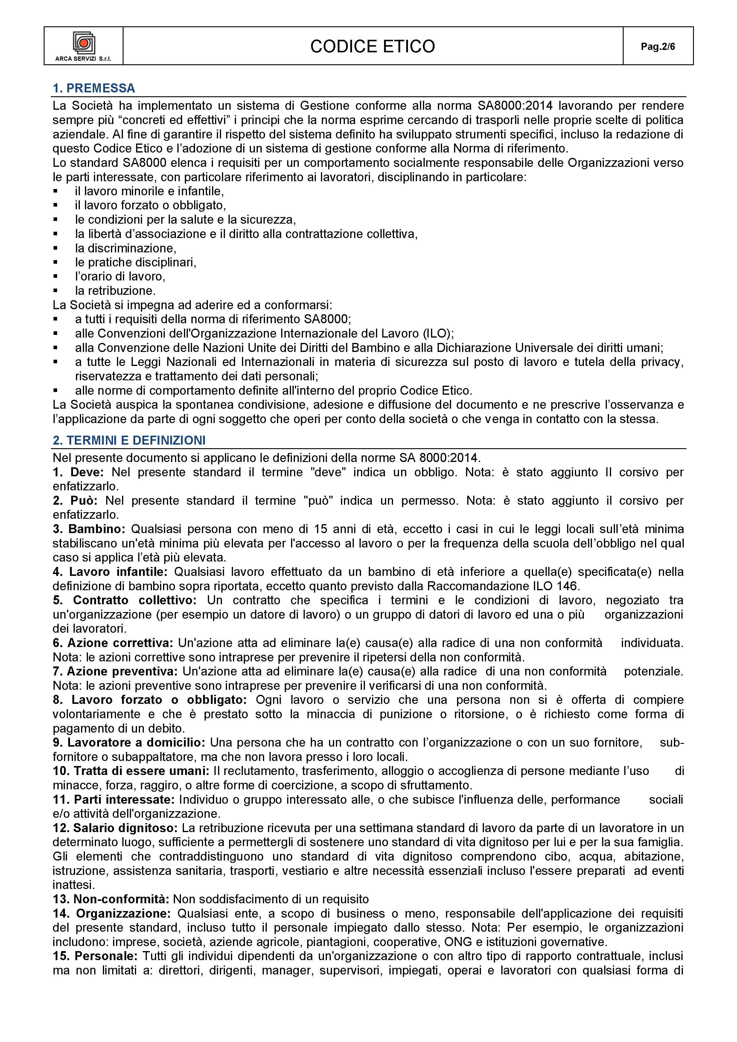Codice Etico - Pagina 2
