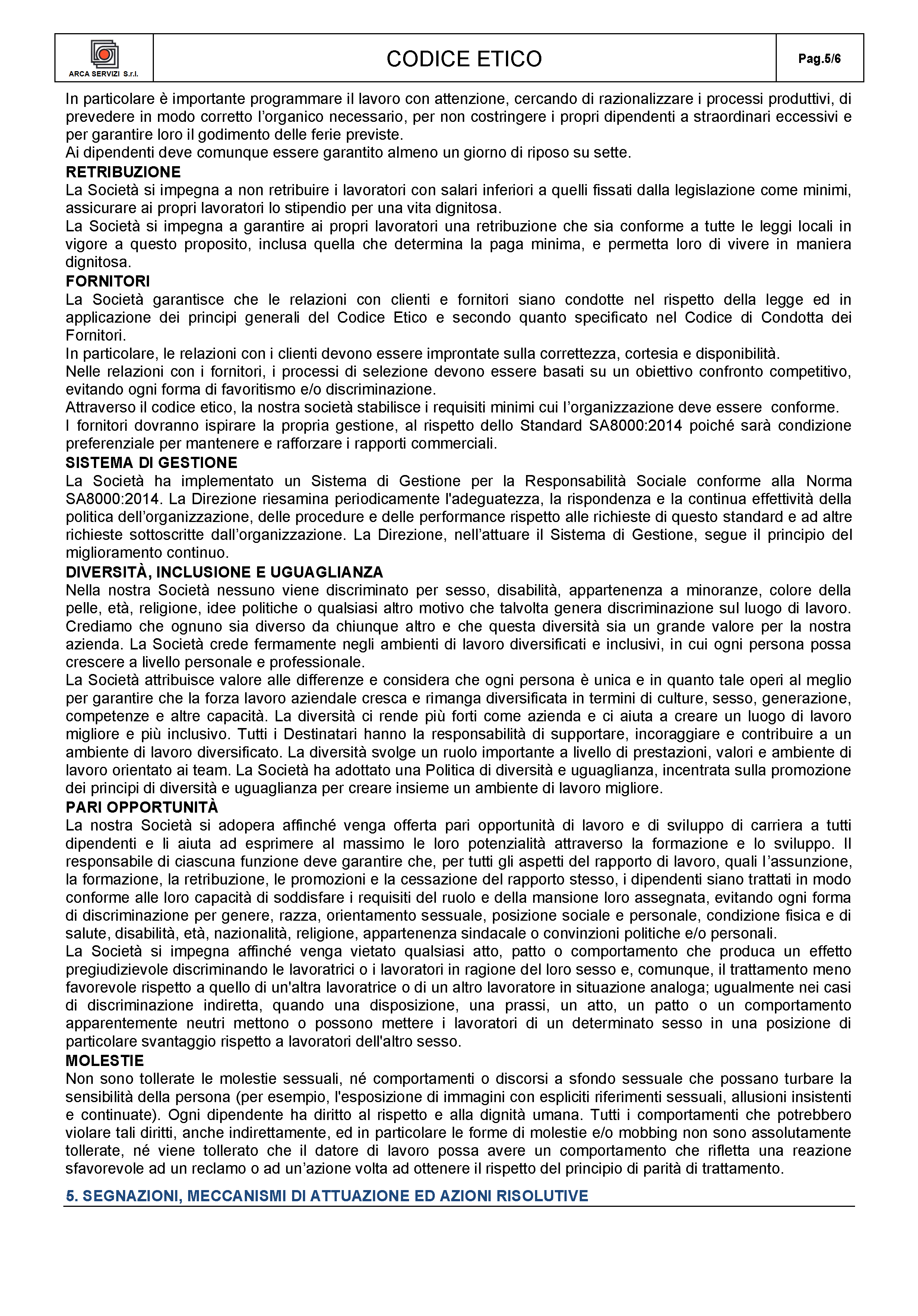 Codice Etico - Pagina 5