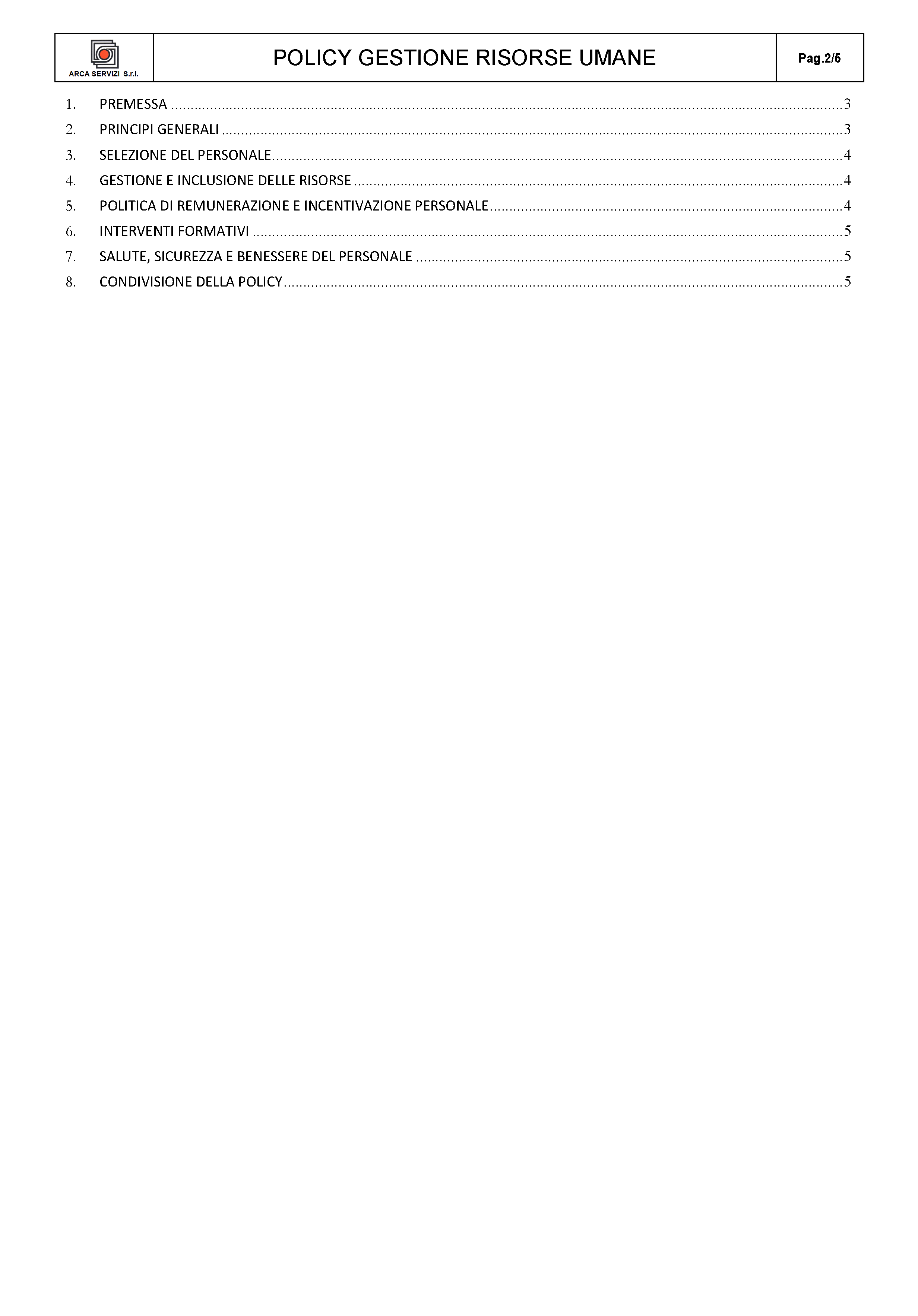 Policy Gestione e Sviluppo Risorse Umane — pagina 2