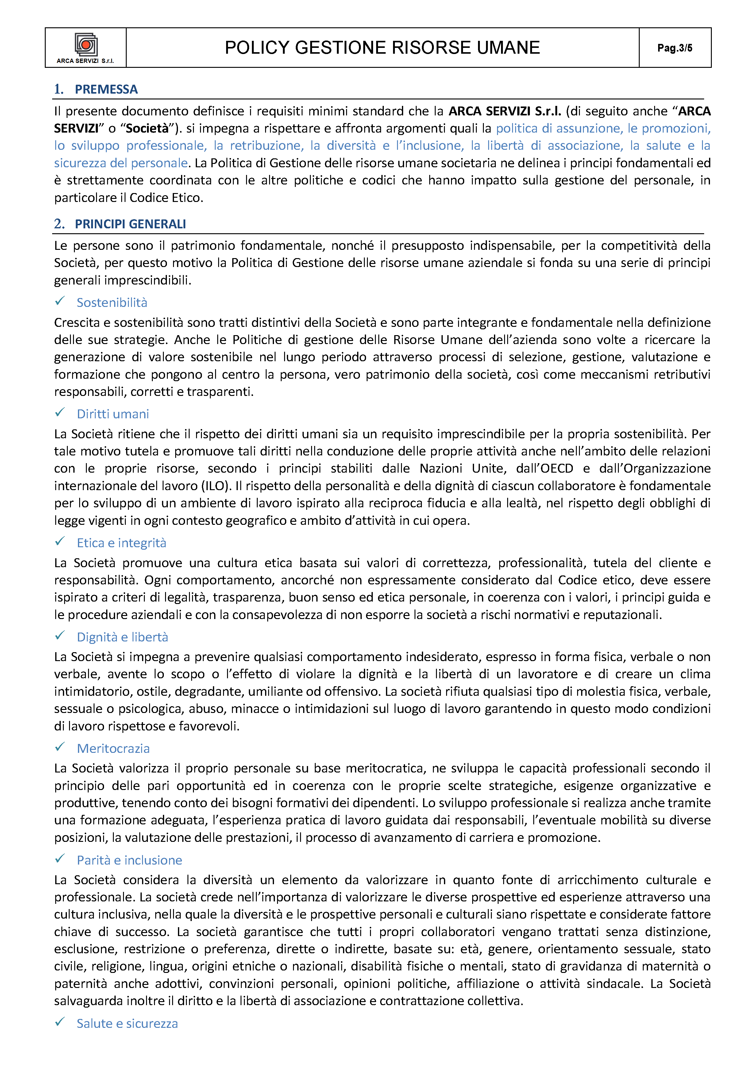 Policy Gestione e Sviluppo Risorse Umane — pagina 3