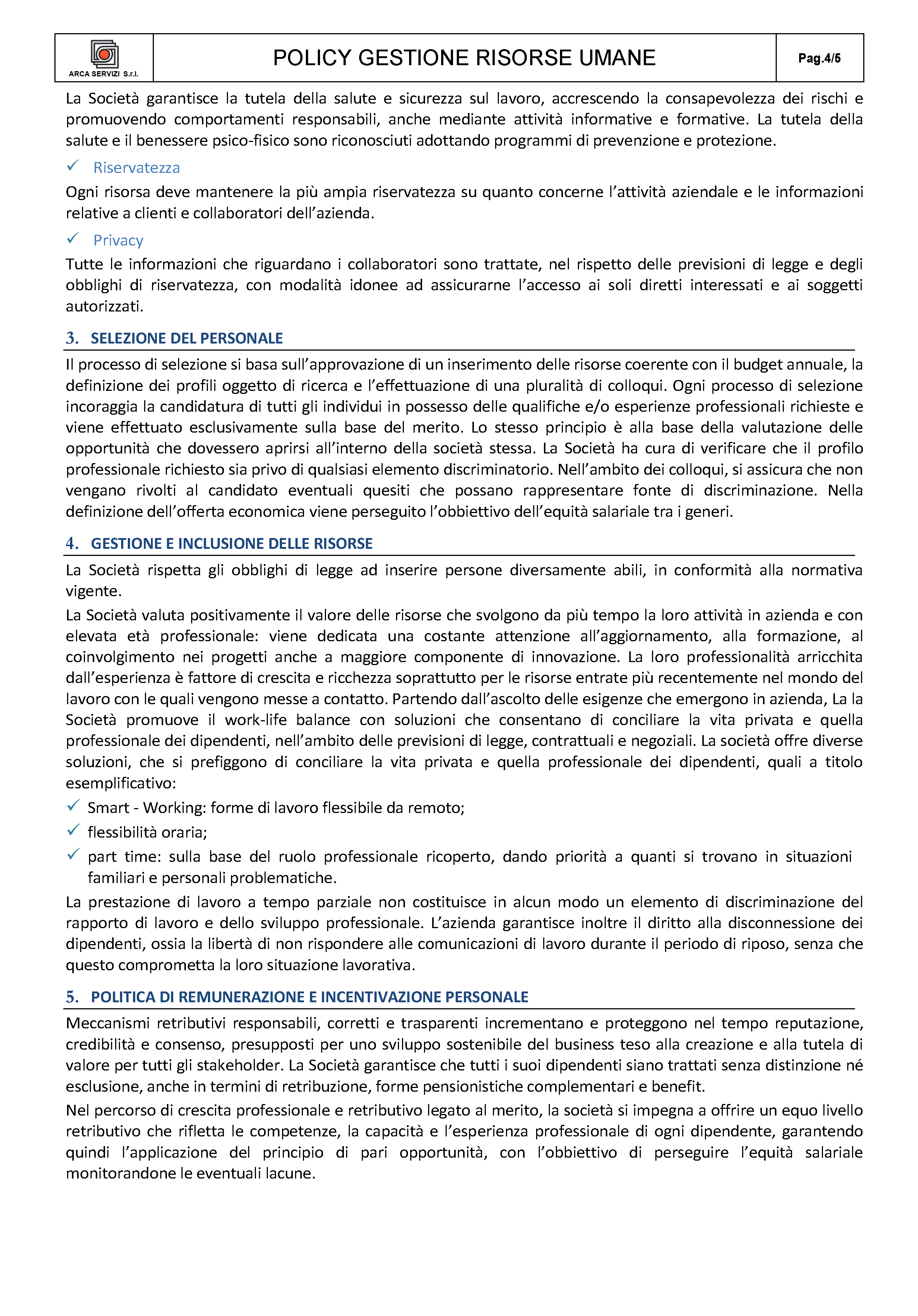 Policy Gestione e Sviluppo Risorse Umane — pagina 4