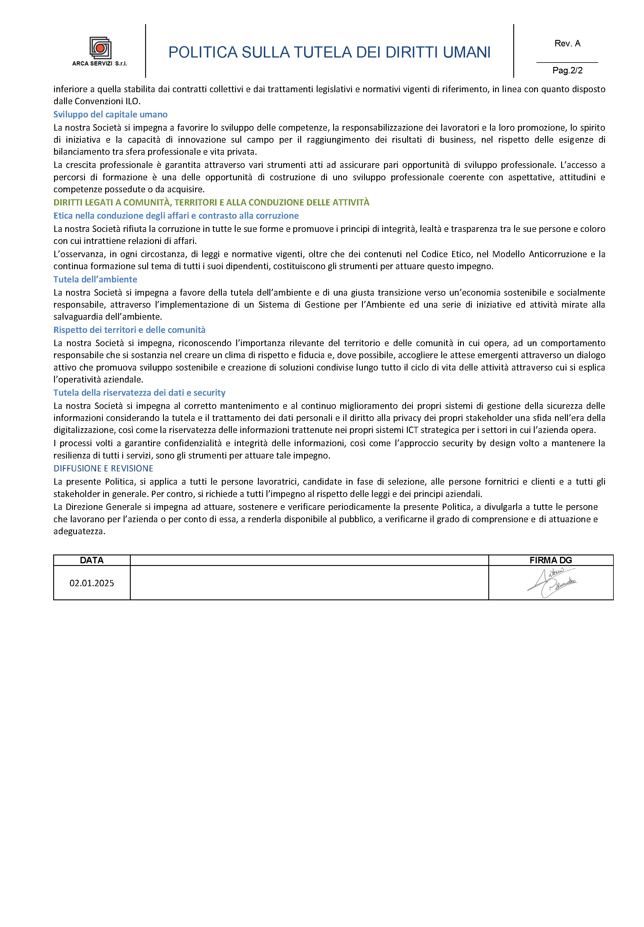 Politica Tutela dei Diritti Umani — pagina 2